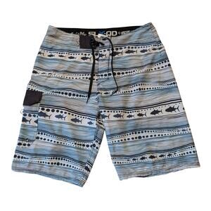 Salt Life Mens Size 32 Island Fish SLX-QD Vapor Stretch Board Shorts Swimwear